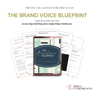 The Brand Voice Blueprint Template (Teach AI to write like YOU easily)