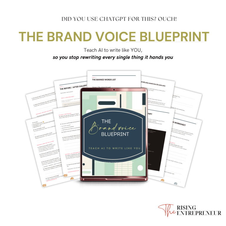 The Brand Voice Blueprint Template (Teach AI to write like YOU easily)